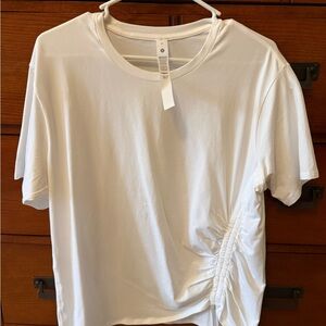 lululemon athletica White Short-Sleeve Tee with Side Ruching